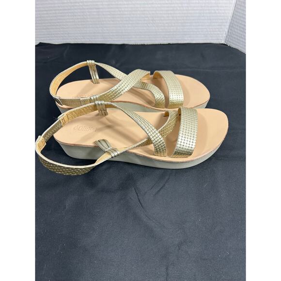 Olukai Onahi Strappy Metallic Sandals Size 8 Leather New - Picture 4 of 6